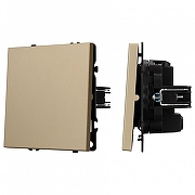 Выключатель перекрестный одноклавишный без рамки Arlight SWT 054250 цвет Золото