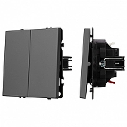 Выключатель двухклавишный без рамки Arlight SWT 054254 цвет Серый