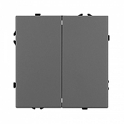 Выключатель двухклавишный без рамки Arlight SWT 054254 цвет Серый-2