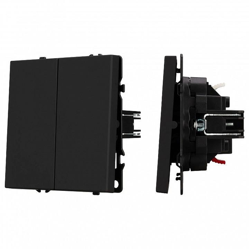 Выключатель проходной двухклавишный без рамки Arlight SWT 054255 