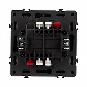 Выключатель проходной двухклавишный без рамки Arlight SWT 054255 цвет Черный-1