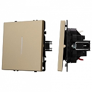 Выключатель проходной одноклавишный без рамки Arlight SWT 054262 цвет Золото