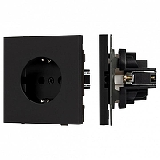 Розетка с заземлением, без рамки Arlight SCT 054277 цвет Черный