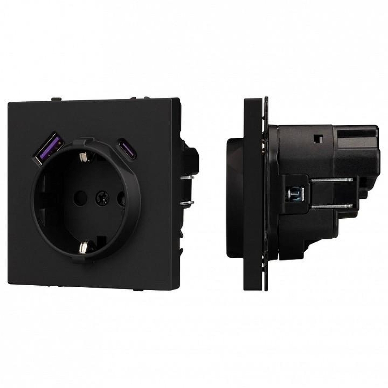 Розетка с заземлением и 2хUSB type A, без рамки Arlight SCT 054285 