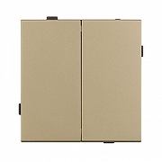 Выключатель проходной двухклавишный без рамки Arlight SWT 054554 цвет Золото-2