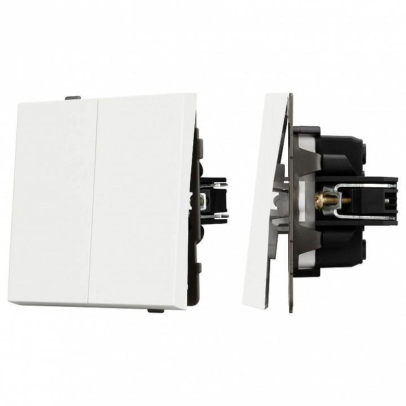 Выключатель проходной двухклавишный без рамки Arlight SWT 054556 