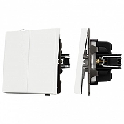 Выключатель проходной двухклавишный без рамки Arlight SWT 054556 цвет Белый