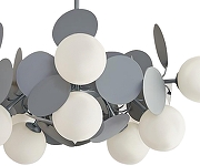 Люстра на штанге Kink Light Матиас 074160-10,16(16) цвет плафона/подвески Белый, цвет арматуры Серый-1