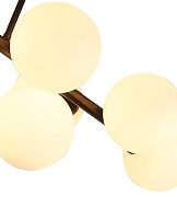 Люстра на штанге Kink Light Сида 07508-10,19 цвет плафона/подвески Белый, цвет арматуры Черный-1