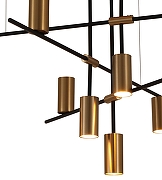 Люстра на штанге Kink Light Рия 07621-12,20 цвет плафона/подвески Бронза, цвет арматуры Бронза, Черный-1