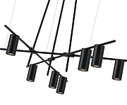 Люстра на штанге Kink Light Рия 07621-9,19 цвет плафона/подвески Черный, цвет арматуры Черный-1