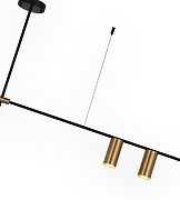 Люстра на штанге Kink Light Рия 07621-4,20 цвет плафона/подвески Бронза, цвет арматуры Бронза, Черный-1