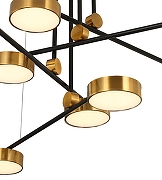 Люстра на штанге Kink Light Рапис 07647-6,20(4000k) цвет плафона/подвески Бронза, цвет арматуры Черный-1