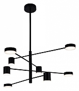 Люстра на штанге Kink Light Мекли 07650-8D,19(3000K) цвет плафона/подвески Белый, Черный, цвет арматуры Черный