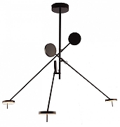 Люстра на штанге Kink Light Некси 09440-3A,19(3000K) цвет плафона/подвески Черный, цвет арматуры Черный