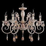 Люстра Eurosvet Galatea 10009/6 золото с белым цвет белый с золотой патиной