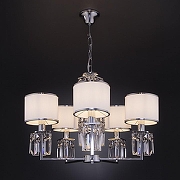 Люстра Eurosvet Zaffiro 10099/5 хром/прозрачный хрусталь Strotskis (новый абажур) цвет хром-1