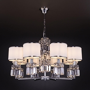 Люстра Eurosvet Zaffiro 10099/8 хром/прозрачный хрусталь Strotskis (новый абажур) цвет неокрашенный, хром-2