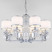 Люстра Eurosvet Zaffiro 10099/8 хром/прозрачный хрусталь Strotskis (новый абажур) цвет неокрашенный, хром