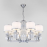 Люстра Eurosvet Zaffiro 10099/8 хром/прозрачный хрусталь Strotskis (новый абажур) цвет неокрашенный, хром-1