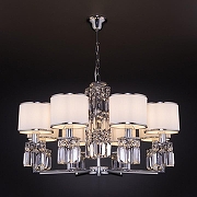 Люстра Eurosvet Zaffiro 10099/8 хром/прозрачный хрусталь Strotskis (новый абажур) цвет неокрашенный, хром-2