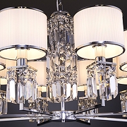 Люстра Eurosvet Zaffiro 10099/8 хром/прозрачный хрусталь Strotskis (новый абажур) цвет неокрашенный, хром-3