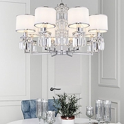 Люстра Eurosvet Zaffiro 10099/8 хром/прозрачный хрусталь Strotskis (новый абажур) цвет неокрашенный, хром-4