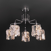 Люстра на штанге Eurosvet Scoppio 10101/5 хром/прозрачный хрусталь Strotskis цвет хром-1