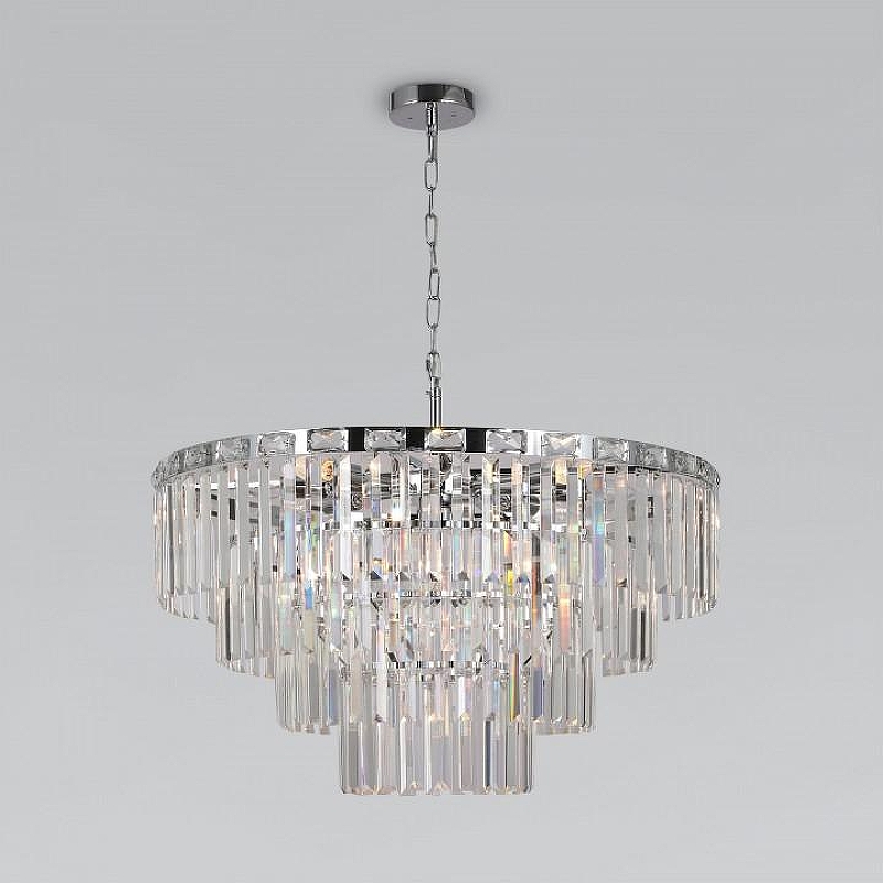 Люстра Eurosvet Elegante 10130/10 хром/прозрачный хрусталь Strotskis 