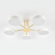 Люстра на штанге Escada Rune 10262/5LED цвет плафона/подвески Белый, цвет арматуры Белый, Золото-1