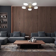 Люстра на штанге Escada Rune 10262/5LED цвет плафона/подвески Белый, цвет арматуры Белый, Золото-5