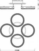Люстра Escada Fianit 10282/4LED цвет плафона/подвески Белый, Прозрачный, цвет арматуры Белый-6