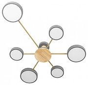 Люстра Loft it Sunr1se 10316/6 Grey цвет плафона/подвески Белый, Серый, цвет арматуры Коричневый, Серый-1