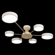 Люстра Loft it Sunrise 10316/6 White цвет плафона/подвески Белый, цвет арматуры Белый, Коричневый-3