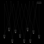 Люстра Loft it Blackout 10357/10 цвет черный-4