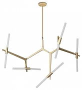 Люстра на штанге Loft it Agnes 10399/10 GD цвет плафона/подвески Белый, цвет арматуры Золото