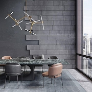 Люстра на штанге Loft it Agnes 10399/10 GD цвет плафона/подвески Белый, цвет арматуры Золото-4