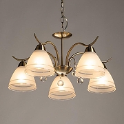 Люстра De City Ариадна 43 105012505 цвет плафона/подвески Белый, Прозрачный, цвет арматуры Бронза