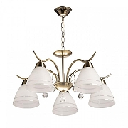 Люстра De City Ариадна 43 105012505 цвет плафона/подвески Белый, Прозрачный, цвет арматуры Бронза-1