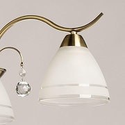 Люстра De City Ариадна 43 105012505 цвет плафона/подвески Белый, Прозрачный, цвет арматуры Бронза-2