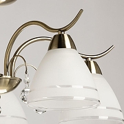 Люстра De City Ариадна 43 105012505 цвет плафона/подвески Белый, Прозрачный, цвет арматуры Бронза-4