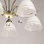 Люстра De City Ариадна 43 105012505 цвет плафона/подвески Белый, Прозрачный, цвет арматуры Бронза-5