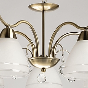 Люстра De City Ариадна 43 105012505 цвет плафона/подвески Белый, Прозрачный, цвет арматуры Бронза-6