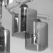 Люстра De City Олимпия 106010105 цвет плафона/подвески Дымчатый, цвет арматуры Хром-2