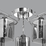 Люстра De City Олимпия 106010105 цвет плафона/подвески Дымчатый, цвет арматуры Хром-9