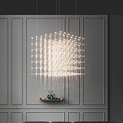 Люстра O-LUCE Cosmic Glass ячейка 15*15 см 1094011-0 цвет плафона/подвески Прозрачный, цвет арматуры Хром-4