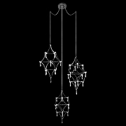 Люстра O-LUCE Mariah 3 1097311-0 цвет плафона/подвески Прозрачный, цвет арматуры Хром-1