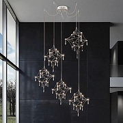 Люстра O-LUCE Mariah 5 1097411-0 цвет плафона/подвески Прозрачный, цвет арматуры Хром-1