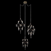 Люстра O-LUCE Mariah 3 1097311-1 цвет плафона/подвески Прозрачный, цвет арматуры Золото