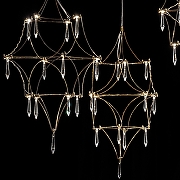 Люстра O-LUCE Mariah 3 1097311-1 цвет плафона/подвески Прозрачный, цвет арматуры Золото-11